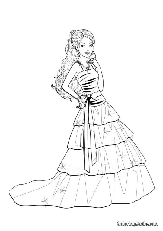 La nuit de remise des diplômes de Barbie - Page de Coloriage