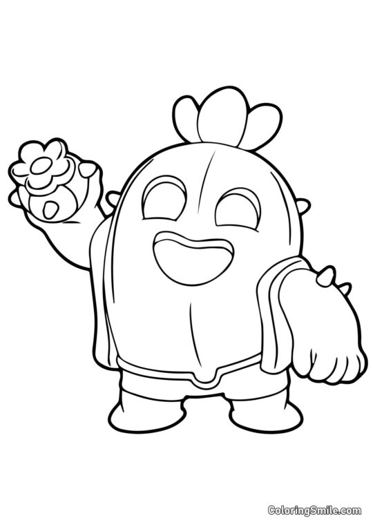 Spike Brawl Stars Spike Brawl Stars - Page de Coloriage