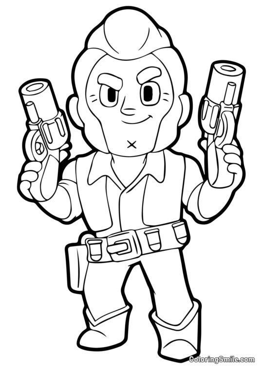 Colt Brawl Stars Colt Brawl Stars - Page de Coloriage