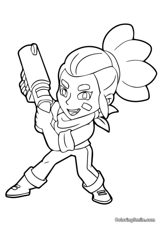 Shelly Brawl Stars Shelly Brawl Stars - Page de Coloriage