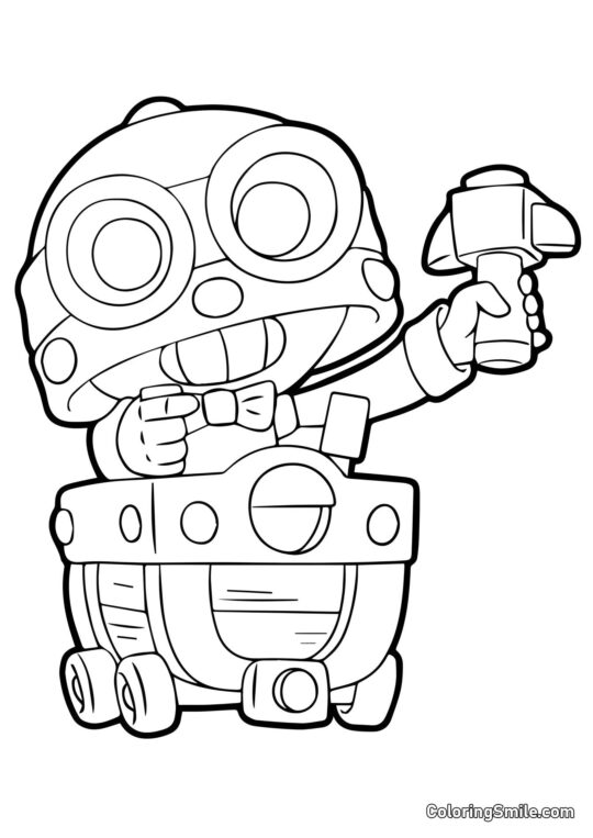 Carl Brawl Stars Carl Brawl Stars - Page de Coloriage