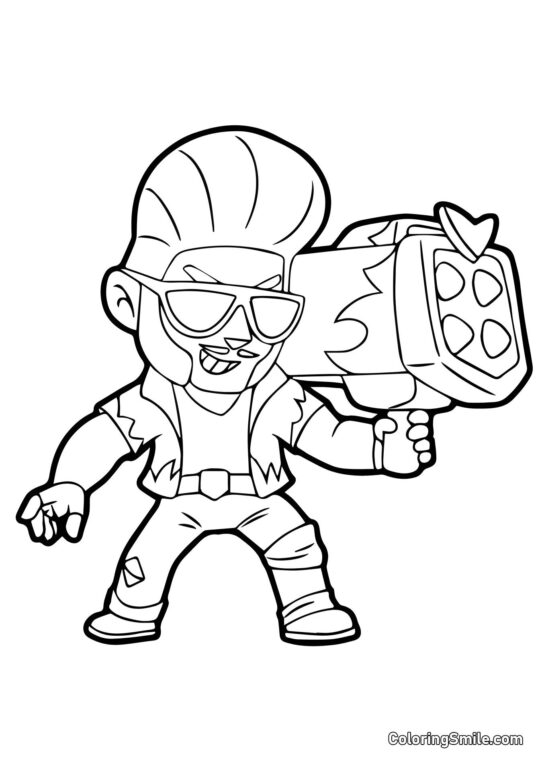 Hot Rod Brock Brawl Stars Hot Rod Brock Brawl Stars - Page de Coloriage