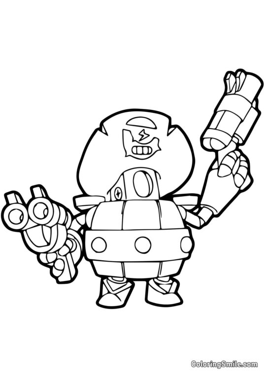 Darryl Brawl Stars Darryl Brawl Stars - Page de Coloriage