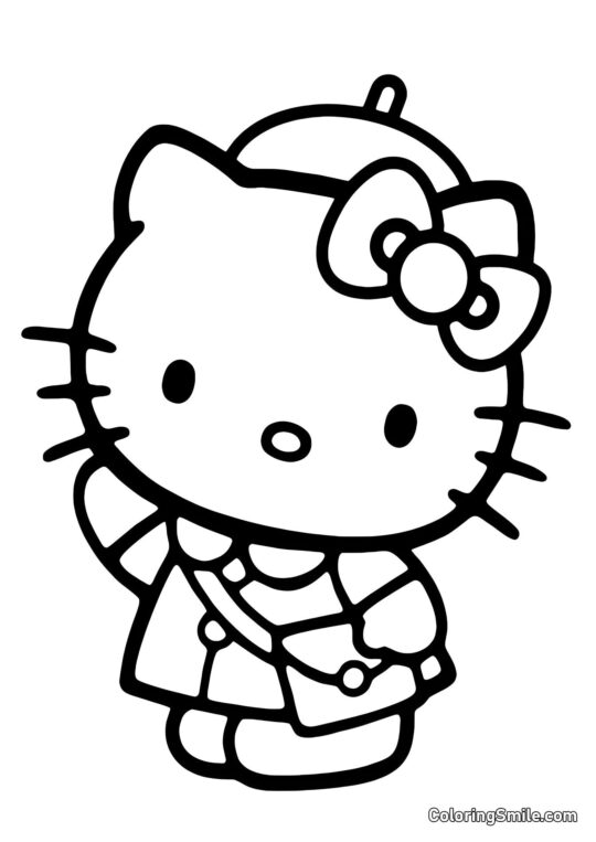 Kitty le facteur Kitty le facteur - Page de Coloriage