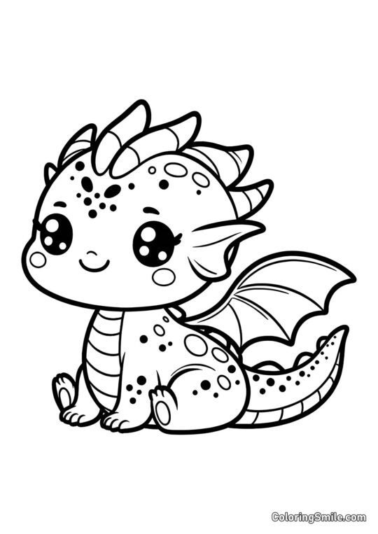 Drôle de dragon pour les enfants - Page de Coloriage