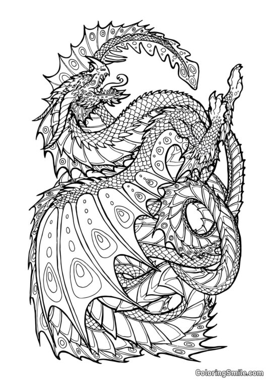 Dragon de donjon - Page de Coloriage