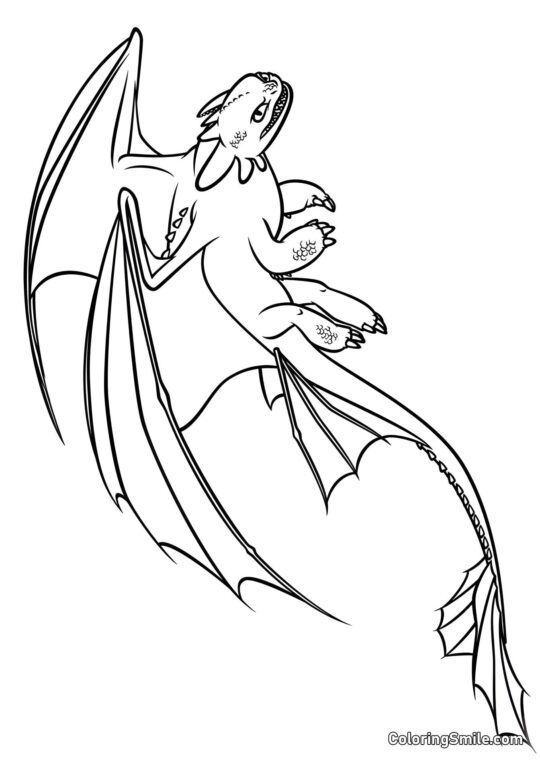 Dragon maléfique - Page de Coloriage