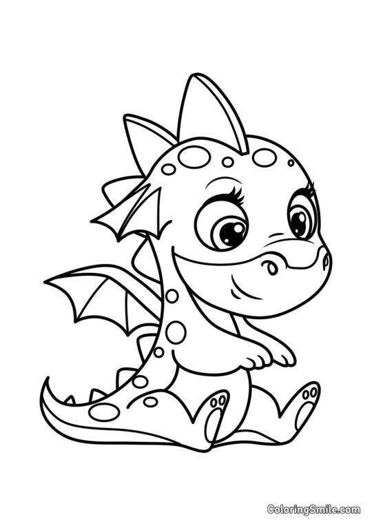 Dragon pour les filles - Page de Coloriage