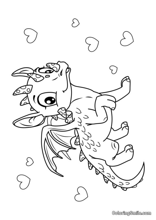 Le dragon le plus mignon - Page de Coloriage