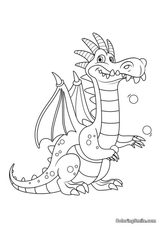Dragon sans dents - Page de Coloriage