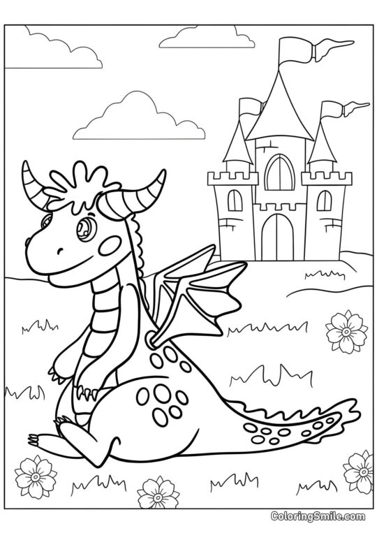 Dragon pour les préscolaires - Page de Coloriage