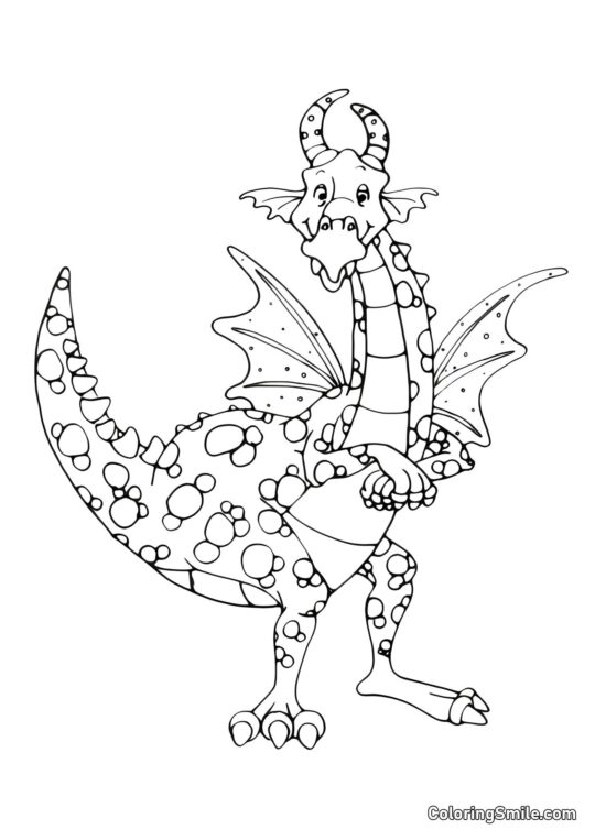 Dragon épineux - Page de Coloriage