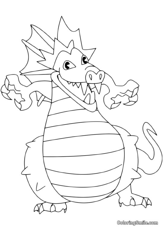 Dragon en attente - Page de Coloriage