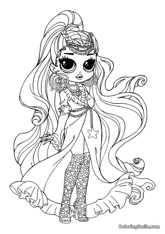 LOL OMG Sirène - Page de Coloriage
