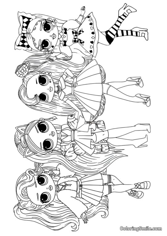LOL OMG Amis à la Mode - Page de Coloriage