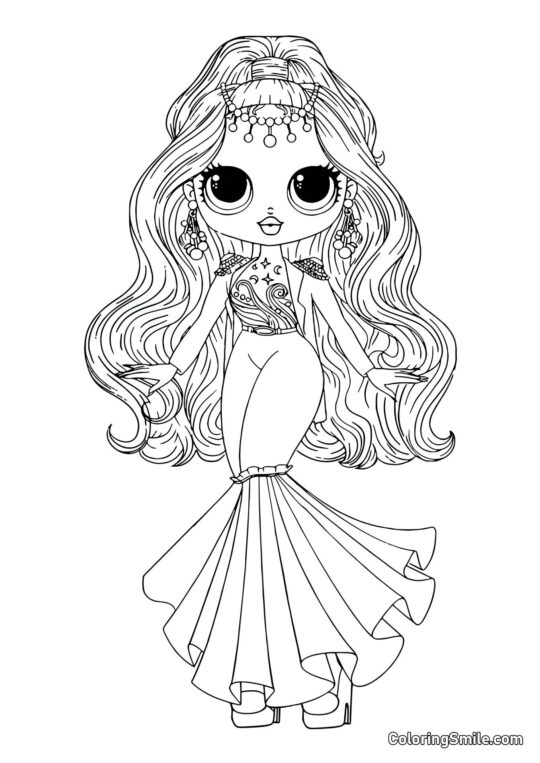 LOL OMG Reine des Sirènes - Page de Coloriage