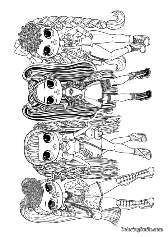 LOL OMG Amis - Page de Coloriage