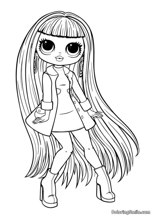 Babe Groovy LOL OMG Neon - Page de Coloriage