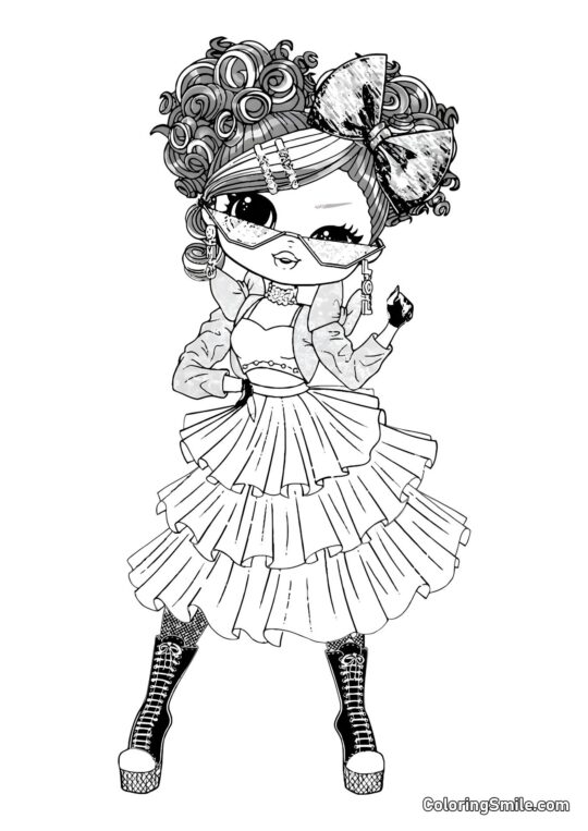 LOL OMG Miss Glam - Page de Coloriage