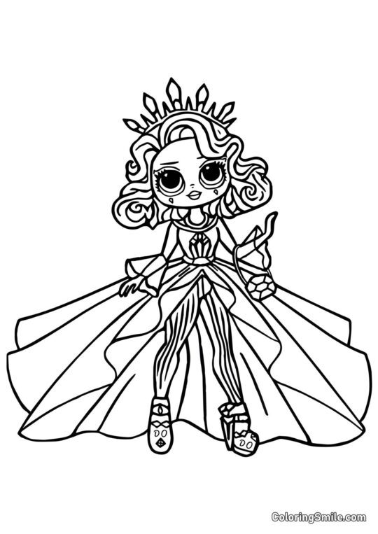 LOL OMG Reine du Cristal - Page de Coloriage