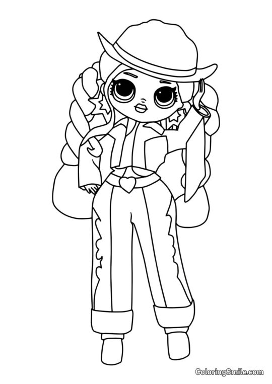 Cowgirl Lonestar LOL OMG Remix - Page de Coloriage