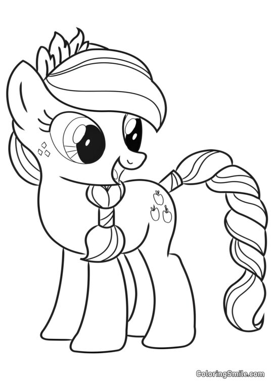 Poney Applejack - Page de Coloriage