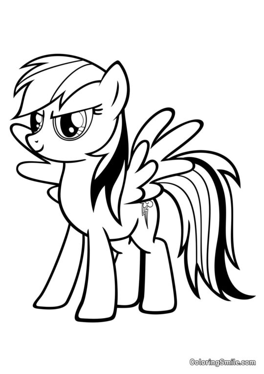 Mon Petit Poney Rainbow Dash - Page de Coloriage