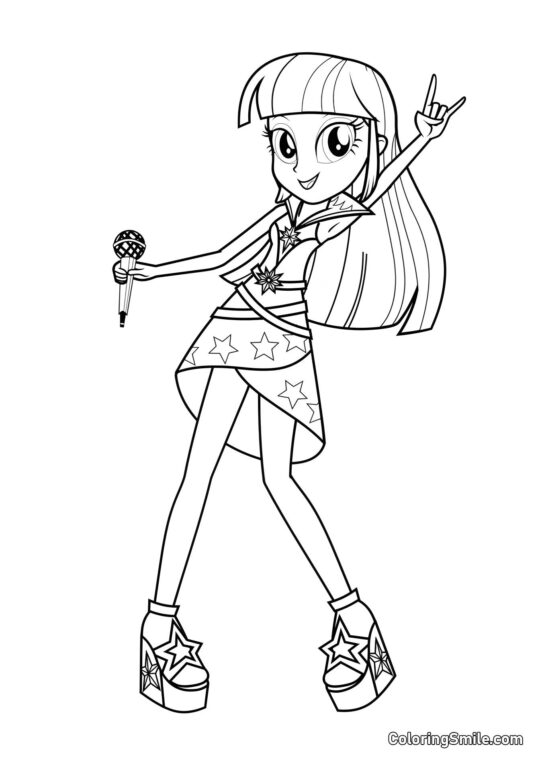 Twilight Sparkle d&rsquo;Equestria - Page de Coloriage