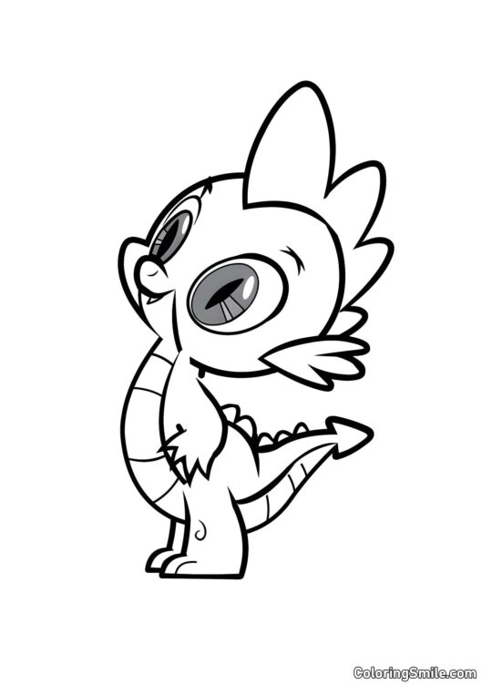 Spike de Mon Petit Poney - Page de Coloriage