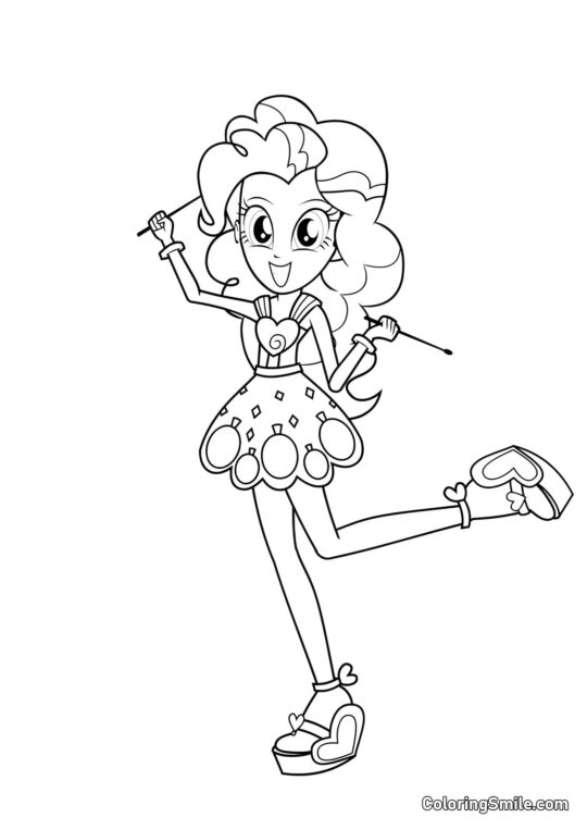 Pinkie Pie d&rsquo;Equestria - Page de Coloriage