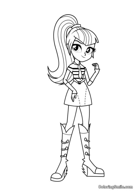 Sonata Dusk d&rsquo;Equestria - Page de Coloriage