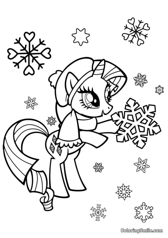 Rarity et Flocons de Neige - Page de Coloriage