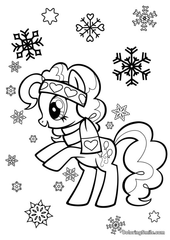 Pinkie Pie et Flocons de Neige - Page de Coloriage