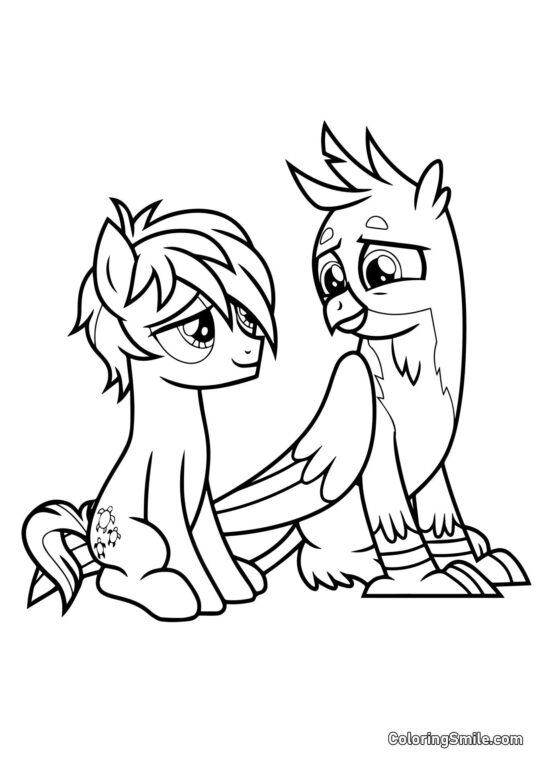 Gallus et Sandbar Poneys - Page de Coloriage
