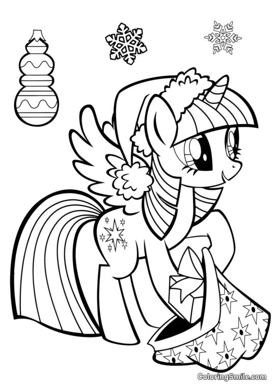 Éclat avec Cadeaux de Nouvel An - Page de Coloriage