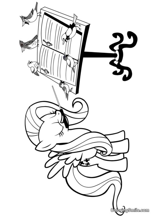 Poney Fluttershy - Page de Coloriage