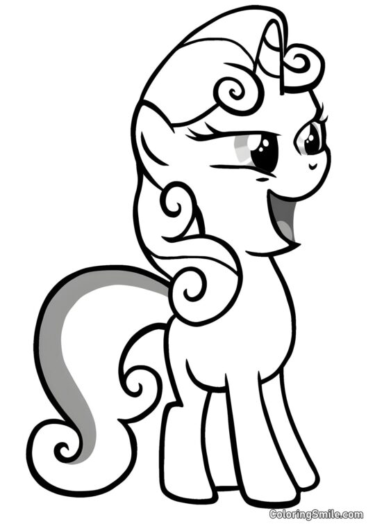 Bébé Belle de Mon Petit Poney - Page de Coloriage