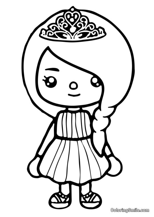 Elsa Toca Boca - Page de Coloriage