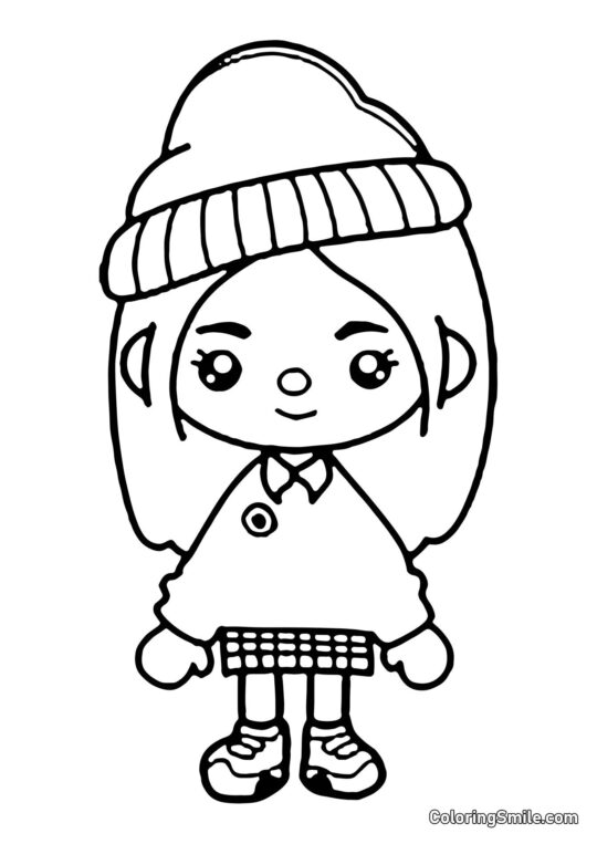 Petite sœur Toca Boca de la mignonne - Page de Coloriage