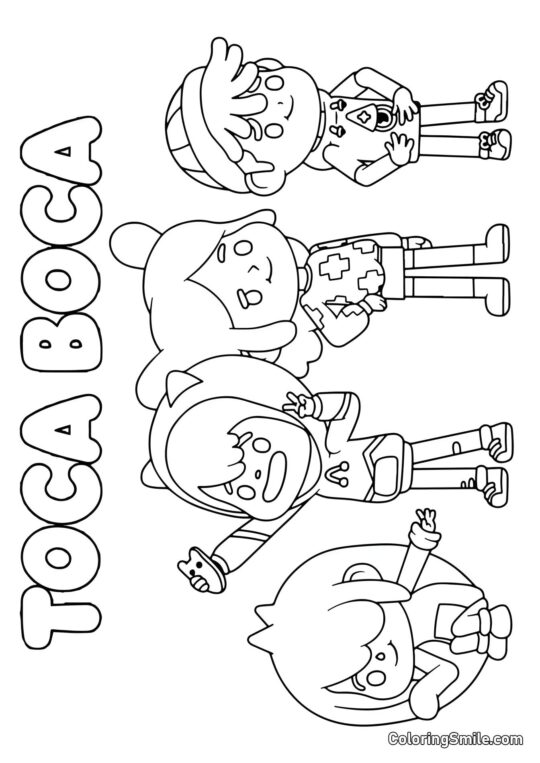 Personnages principaux Toca Boca - Page de Coloriage