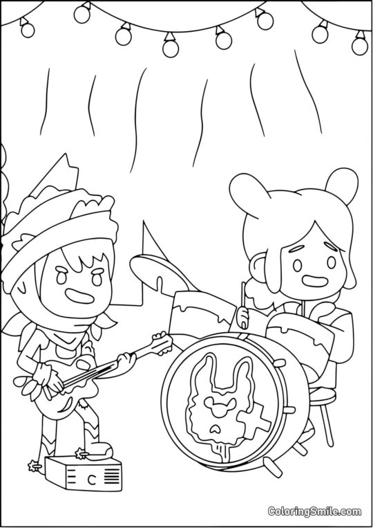 Groupe musical Toca Boca - Page de Coloriage
