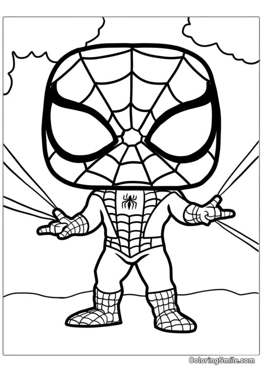 Mignon Spider-Man - Page de Coloriage