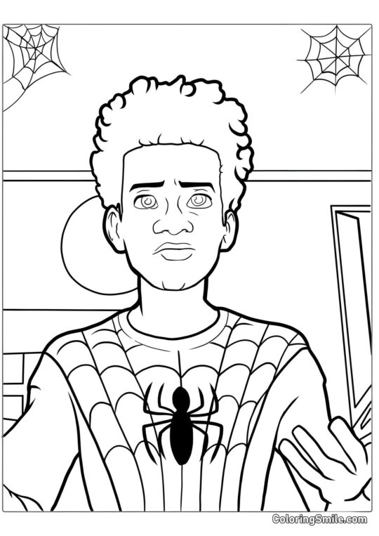 Miles Morales dans le Spider-Verse - Page de Coloriage