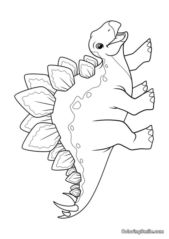 Styracosaurus pour enfants - Page de Coloriage