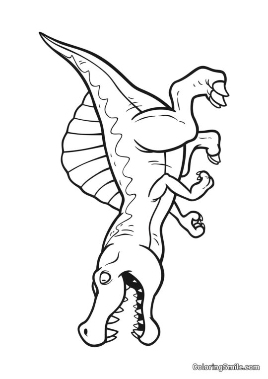 Spinosaurus féroce - Page de Coloriage