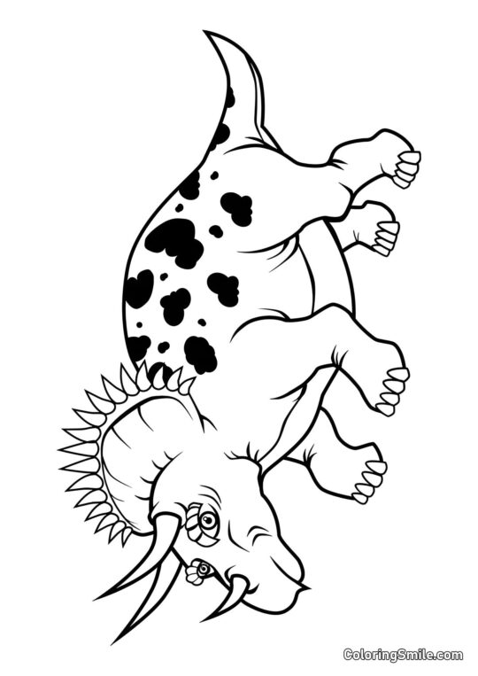 Tricératops - Page de Coloriage