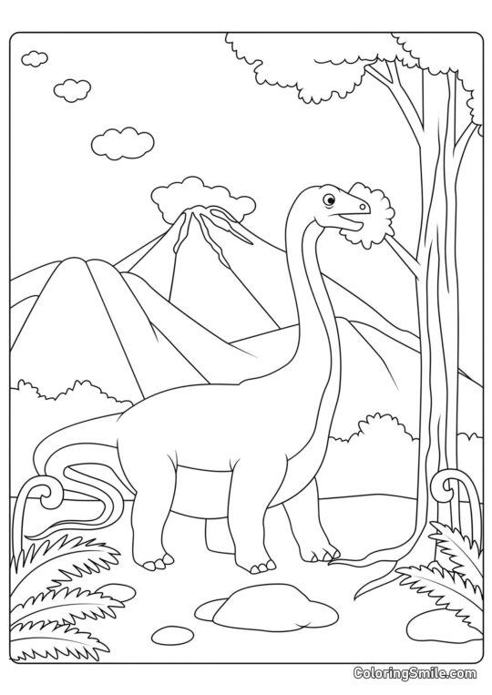 Géant Apatosaurus - Page de Coloriage