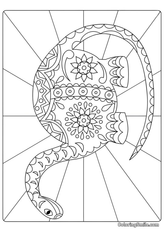 Dinosaure gribouillé en désordre - Page de Coloriage