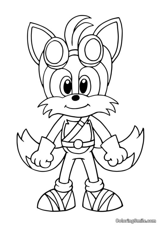 Tails de Sonic Tails de Sonic - Page de Coloriage