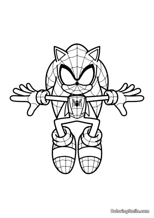 Spider-Man Sonic Spider-Man Sonic - Page de Coloriage